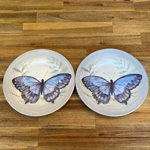 Set of (2) Southern Butterflies Salad Plates from Southern Living. 8” diameter.